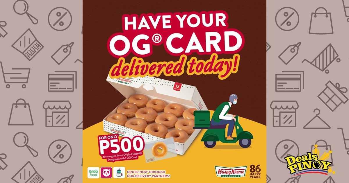 Krispy Kreme P Og Card And Original Glazed Doughnuts Promo Deals Pinoy