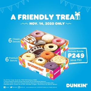 Dunkin Donuts - Barkada Bundle for ₱249 (Save ₱50) on November 14 Only