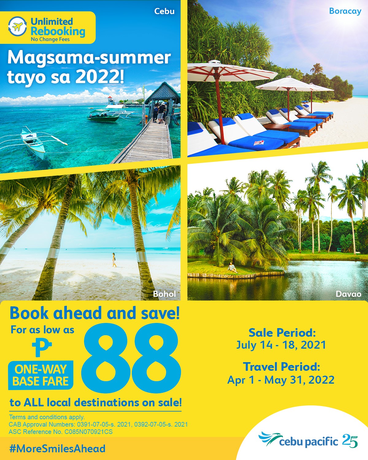 Cebu Pacific Air - Seat Sale: As Low As P88 to Local Destinations ...