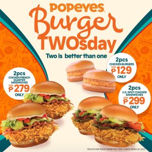 Popeyes Burger TWOSdays Promo